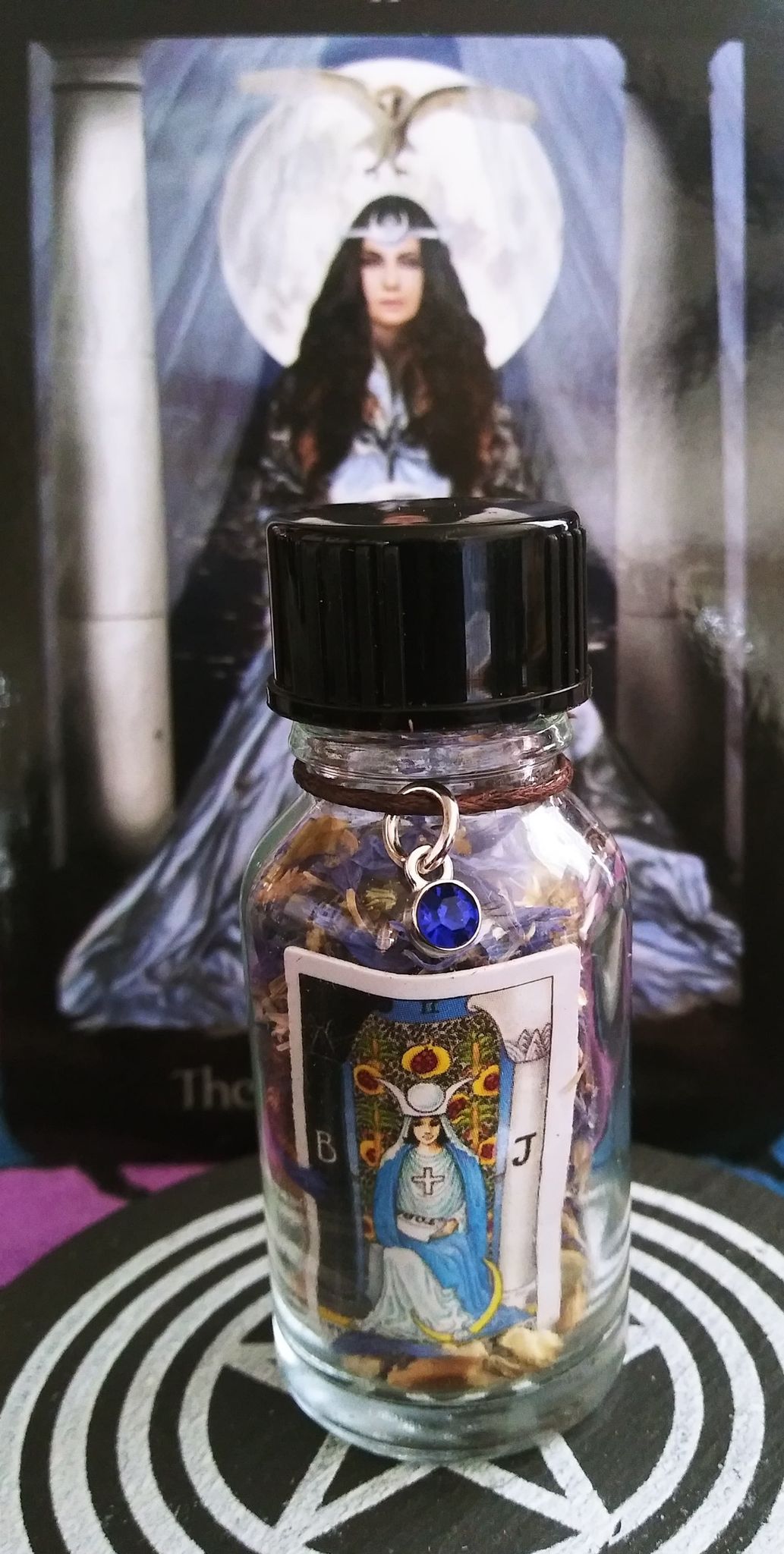 The High Preistess Mini Tarot Spell Jar - Click Image to Close